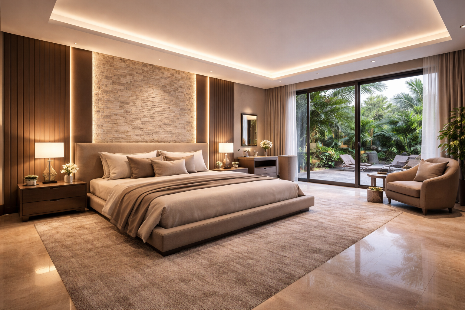 Modern Villa Interiors bedroom